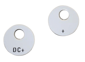 custom tag labels, round tags for terminals, relay parts