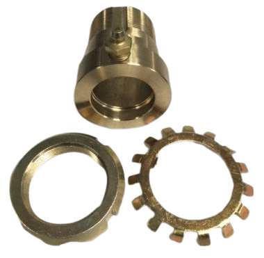 Point Detector Bushing with Spanner Nut & Washer for US&S M Style Switch Machine, US&S M Style Switch Machine, Point Detector Bushing with Spanner Nut & Washer